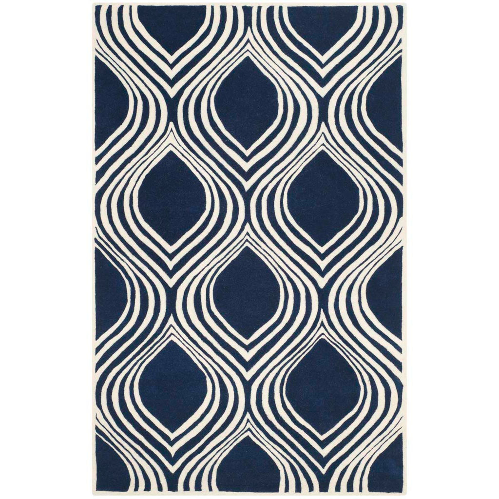 Safavieh Chatham Rug Collection CHT758C - Dark Blue / Ivory