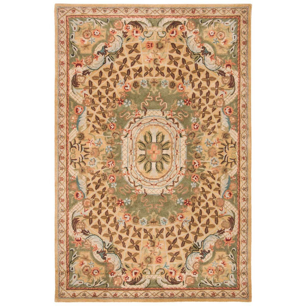 Safavieh Classic Rug Collection CL304D - Toupe / Light Green