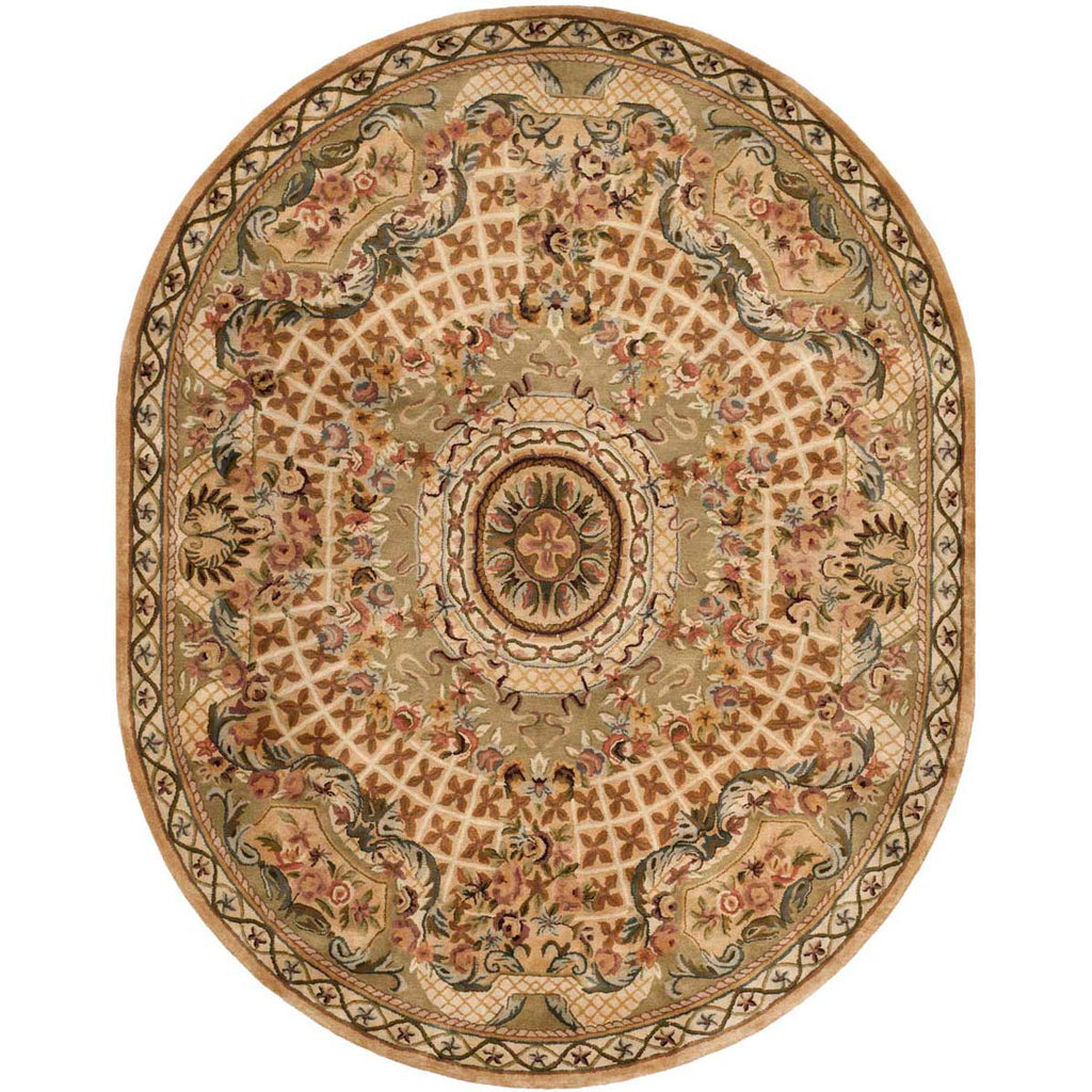 Safavieh Classic Rug Collection CL304D - Toupe / Light Green