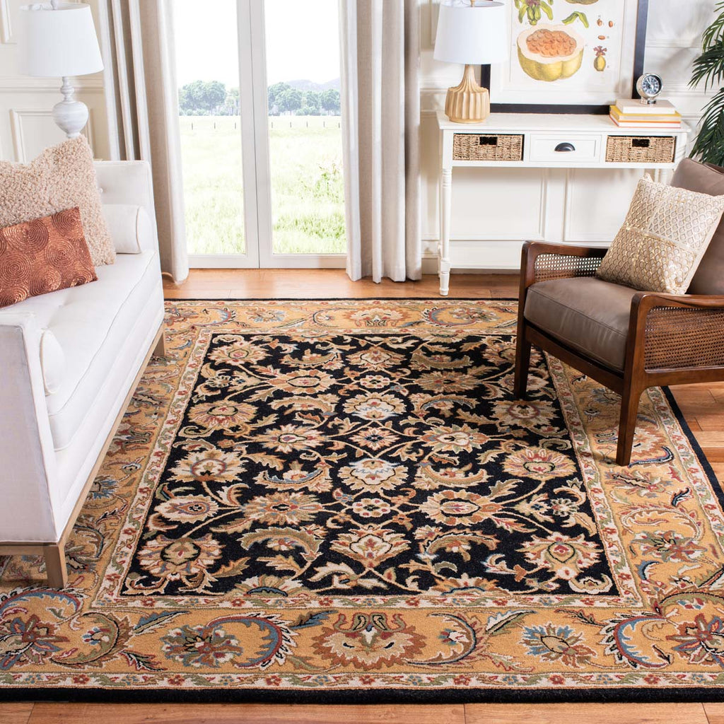 Safavieh Classic Rug Collection CL758B - Black / Gold