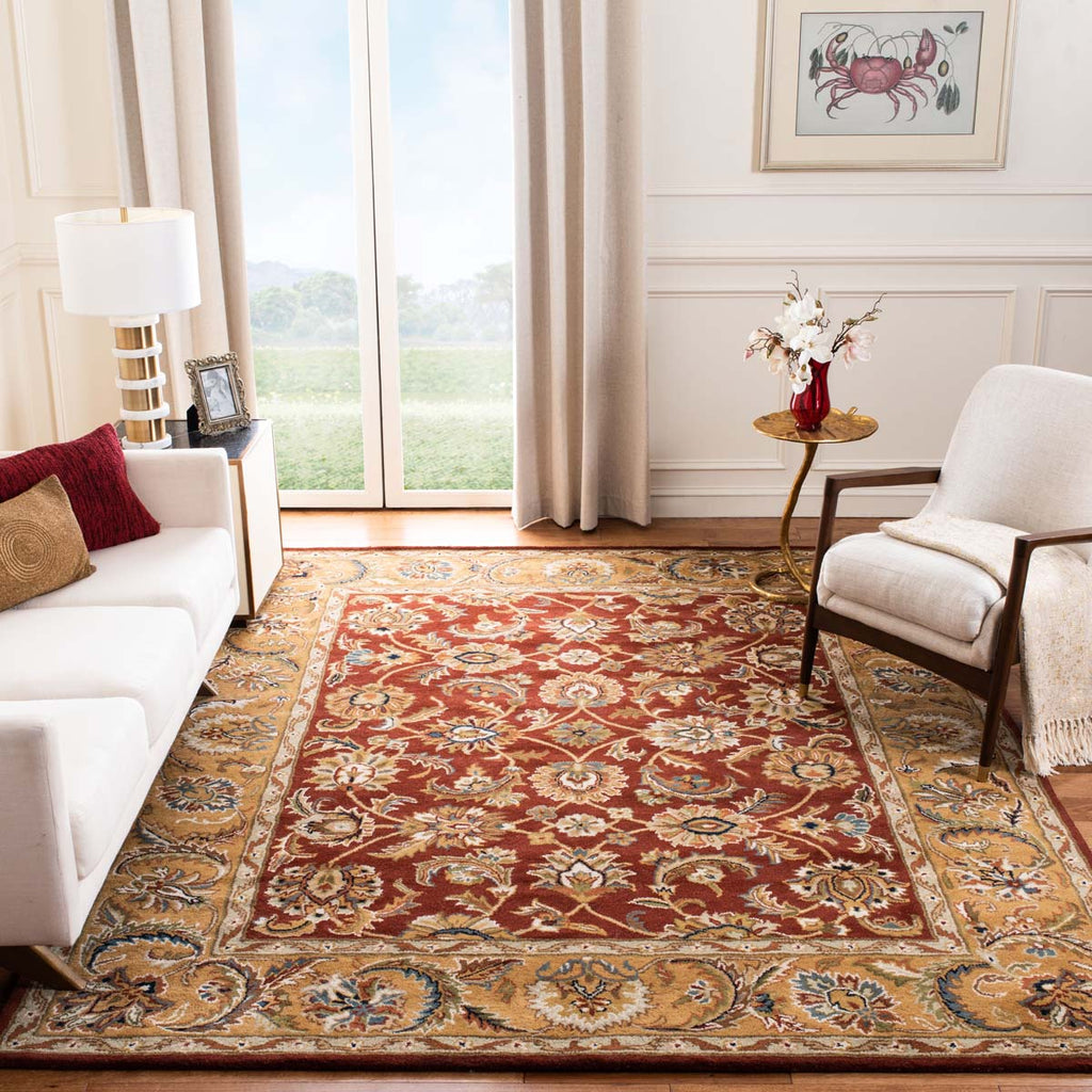 Safavieh Classic Rug Collection CL758K - Rust / Camel