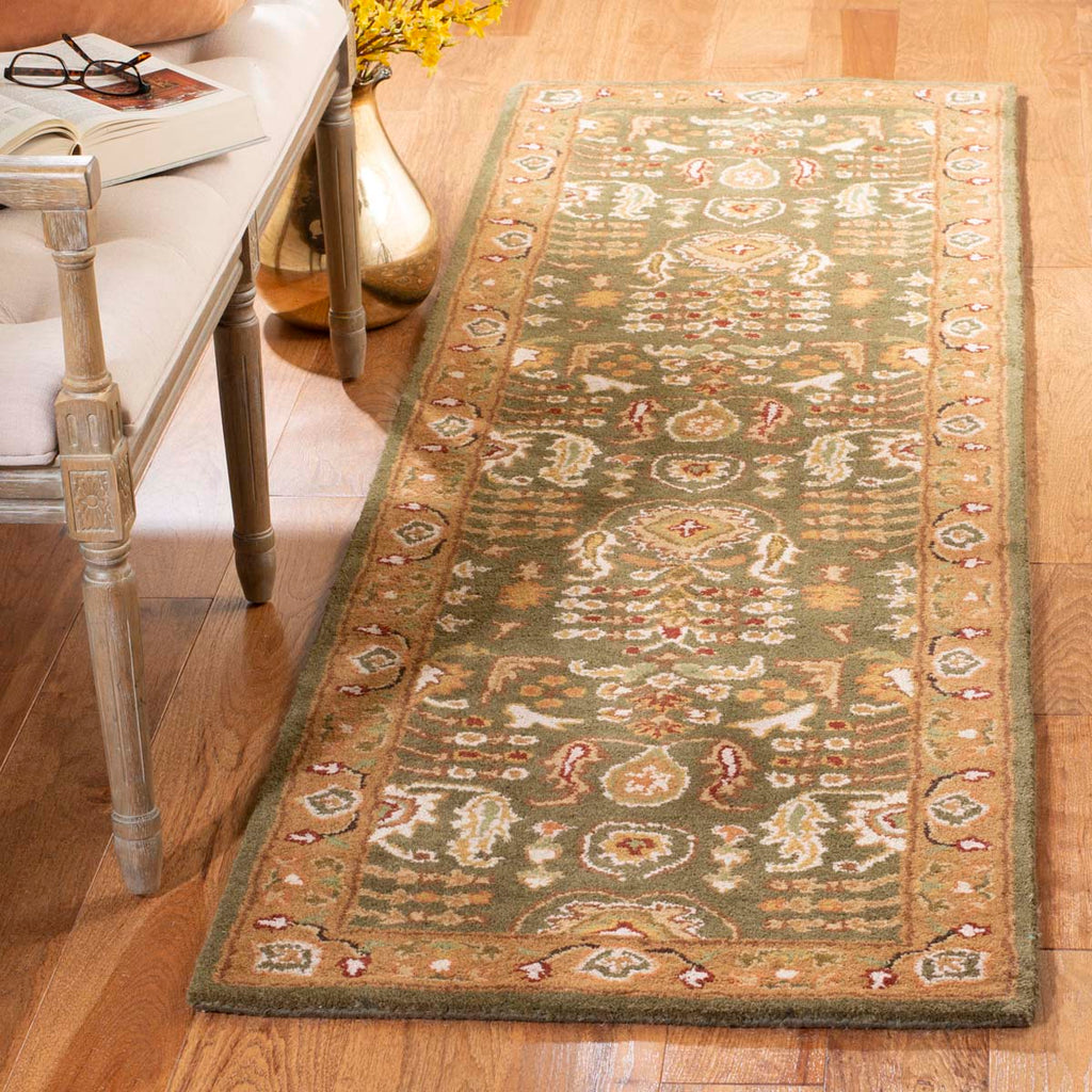 Safavieh Classic Rug Collection CL764B - Light Green / Gold