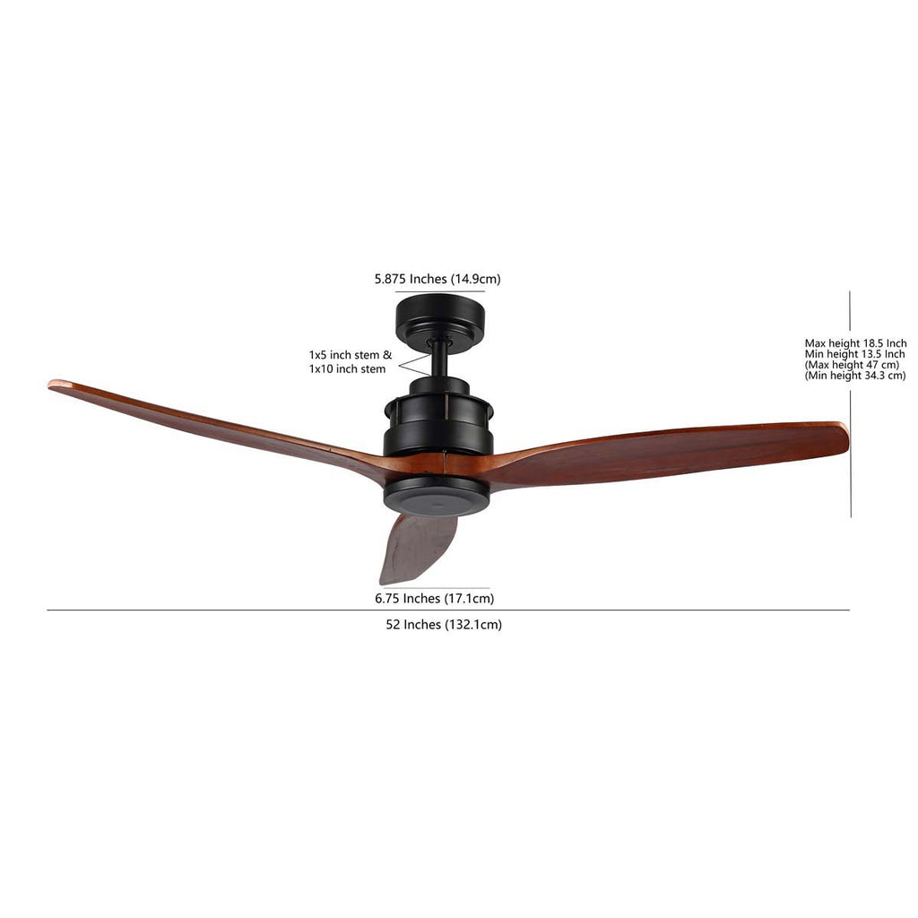 Safavieh Farla Ceiling Fan-Coffee