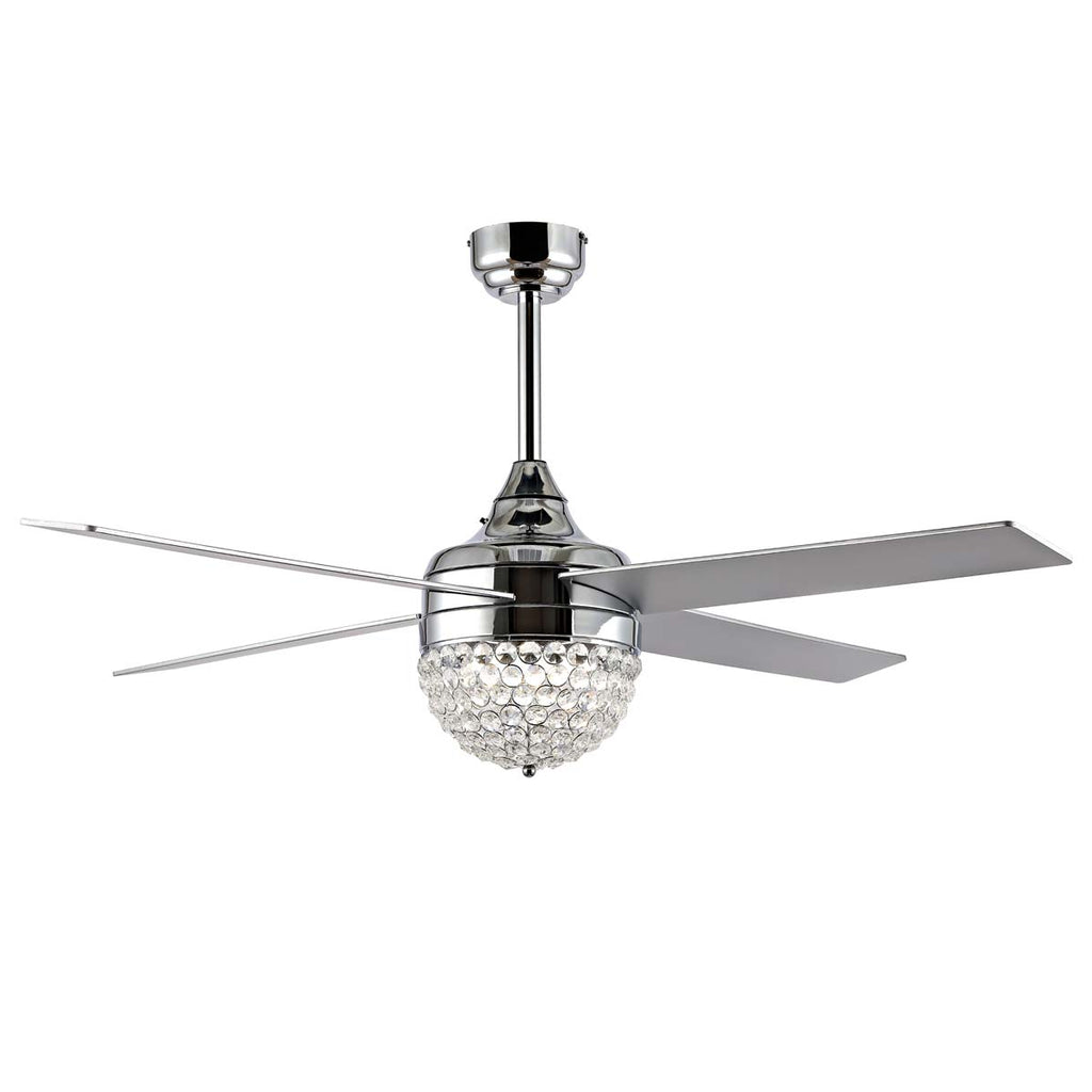 Safavieh Crista Ceiling Fan/Remote - Chrome