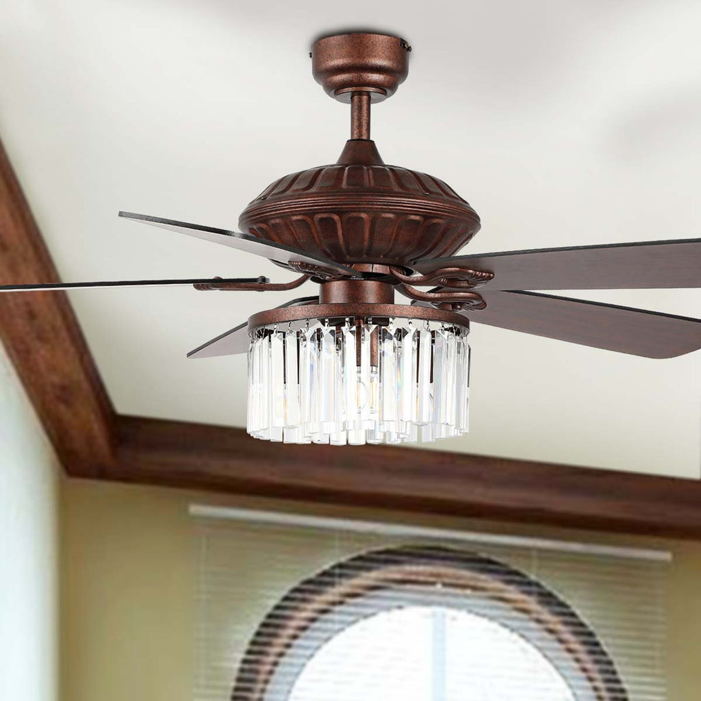 Safavieh Laurila Ceiling Fan/Remote - Rust