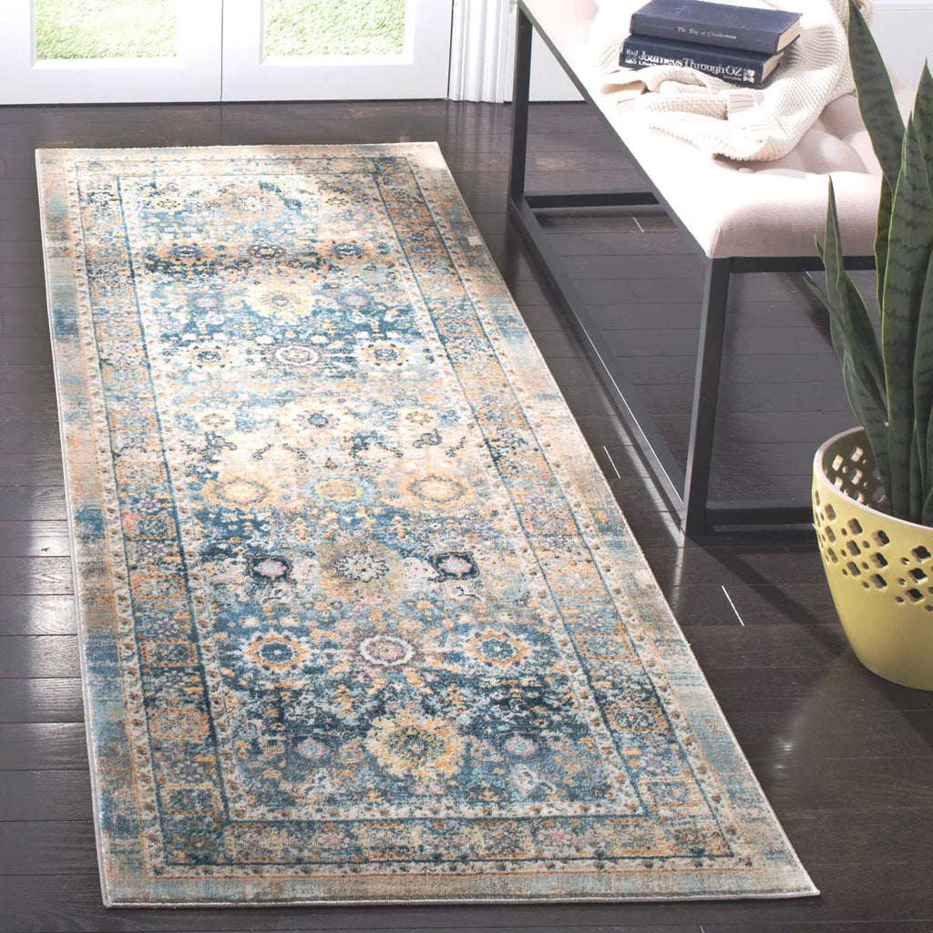 Safavieh Claremont Rug Collection CLR663C - Blue / Gold