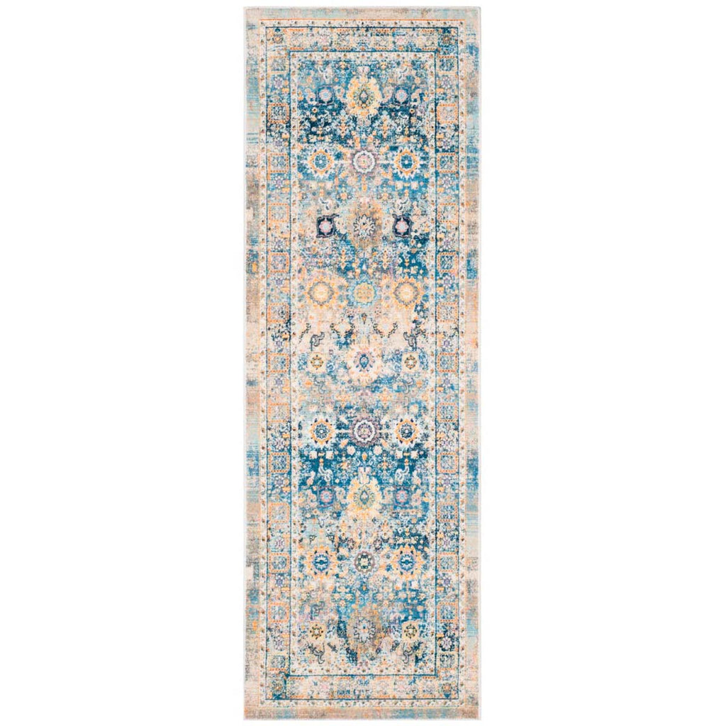 Safavieh Claremont Rug Collection CLR663C - Blue / Gold