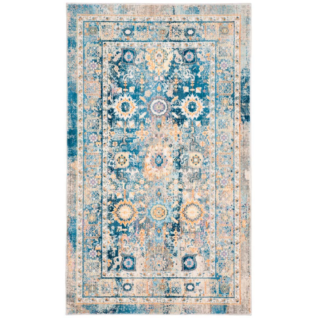 Safavieh Claremont Rug Collection CLR663C - Blue / Gold