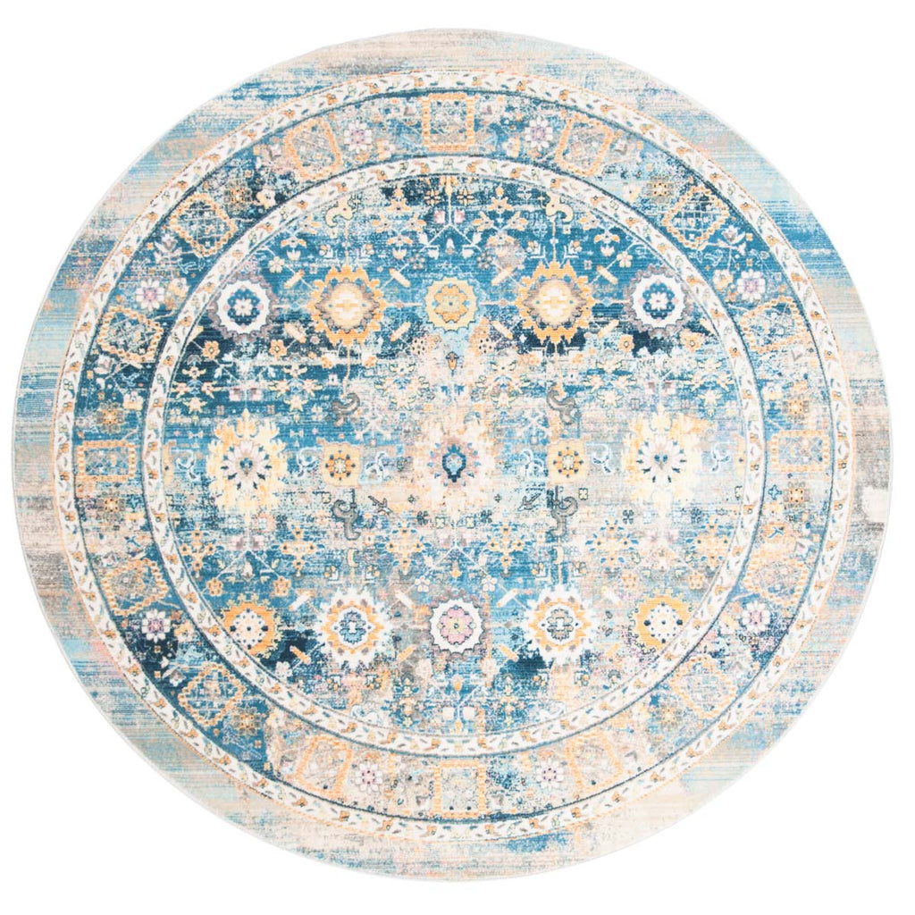 Safavieh Claremont Rug Collection CLR663C - Blue / Gold