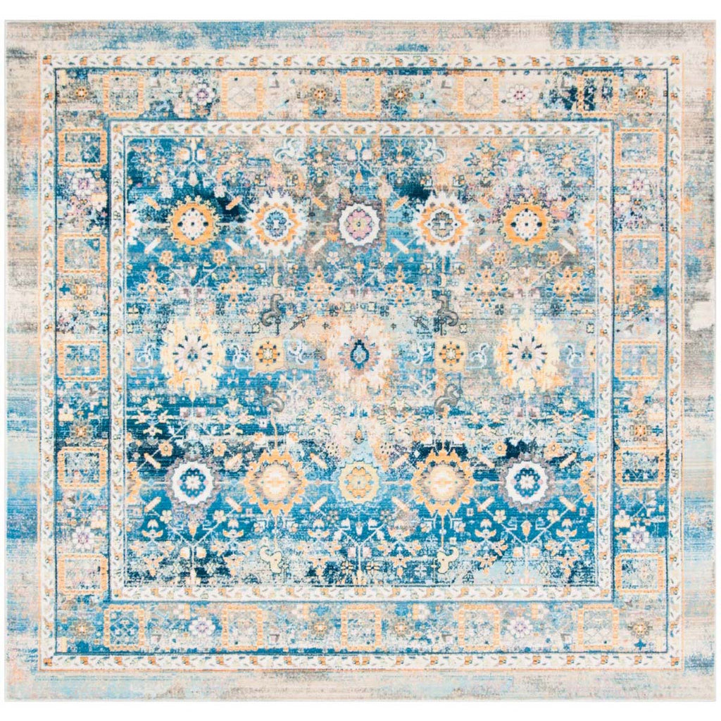 Safavieh Claremont Rug Collection CLR663C - Blue / Gold