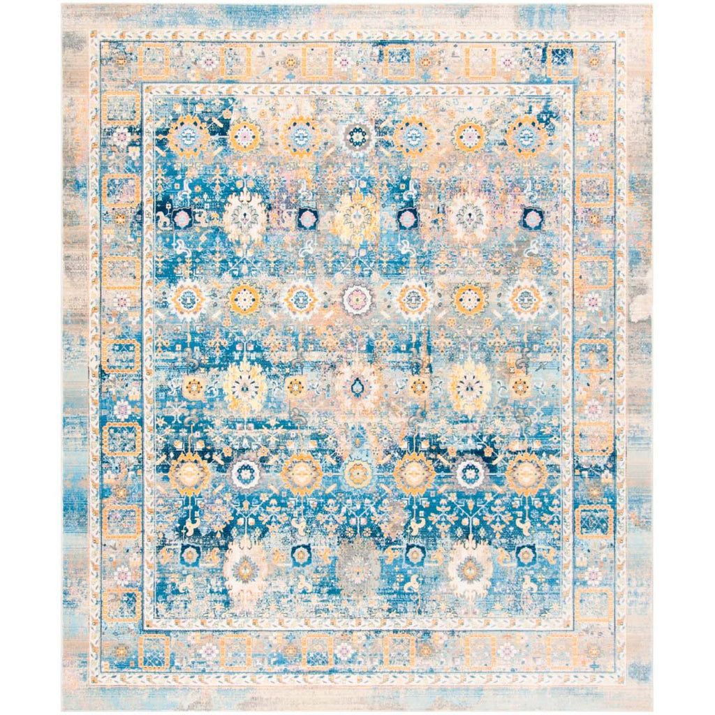 Safavieh Claremont Rug Collection CLR663C - Blue / Gold