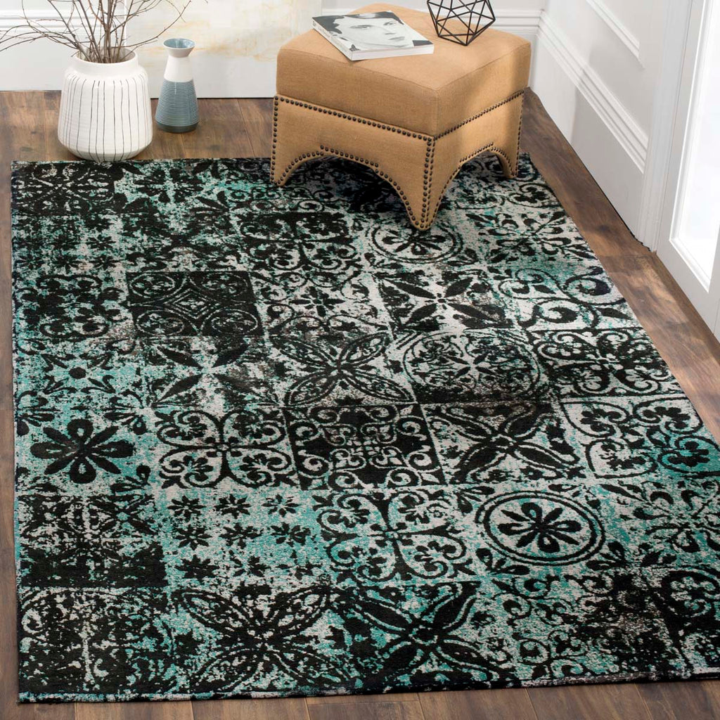 Safavieh -Classic Vintage Rug Collection 221A - Teal / Black