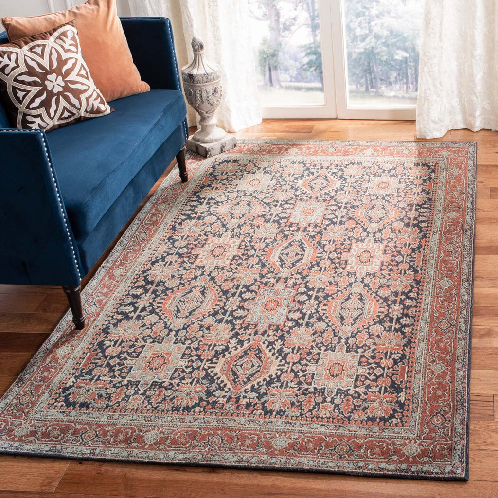 Safavieh -Classic Vintage Rug Collection 307N - Navy / Rust