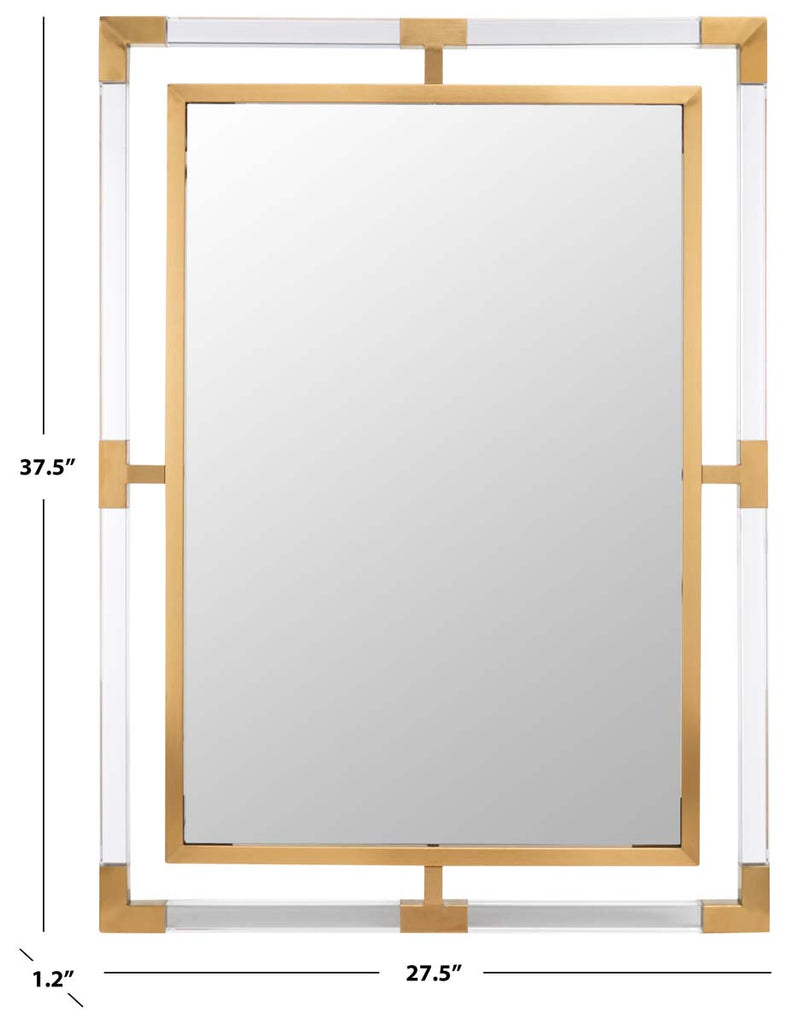 Safavieh Couture Jennabelle Acrylic Rectangle Mirror - Gold/Clear