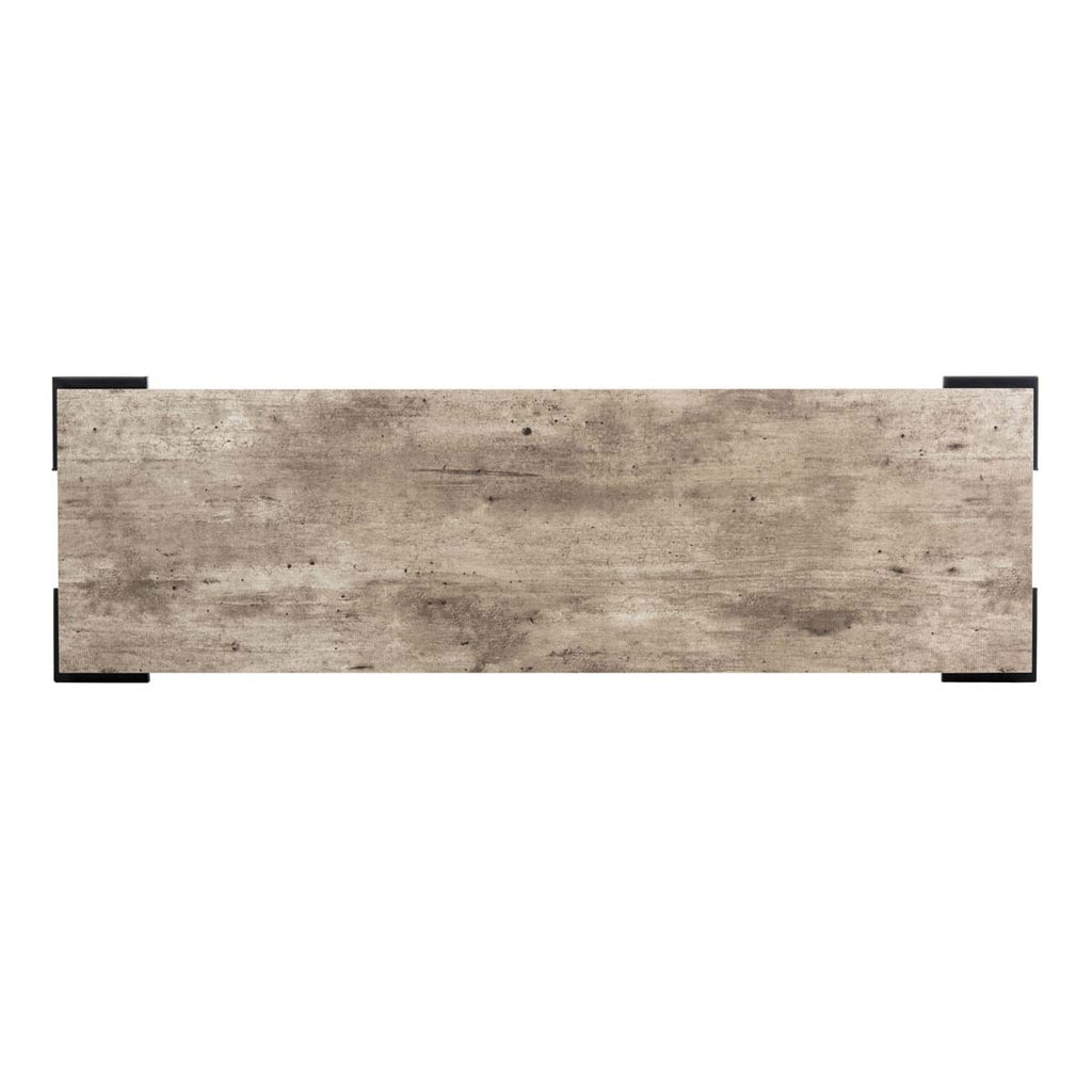 Safavieh Eli Rectangle Console Table - Light Grey Faux Concrete/Black