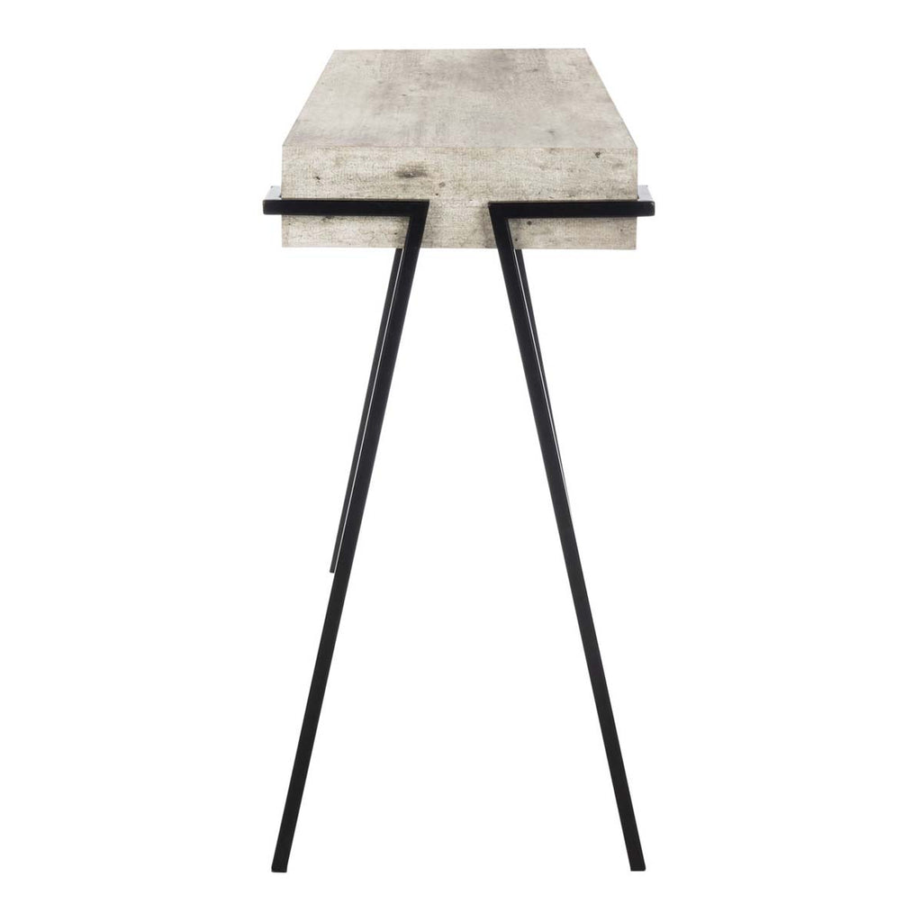 Safavieh Jett Rectangle Console Table - Light Grey Faux Concrete/Black