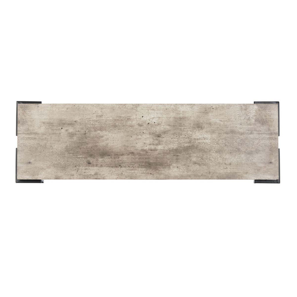 Safavieh Jett Rectangle Console Table - Light Grey Faux Concrete/Black