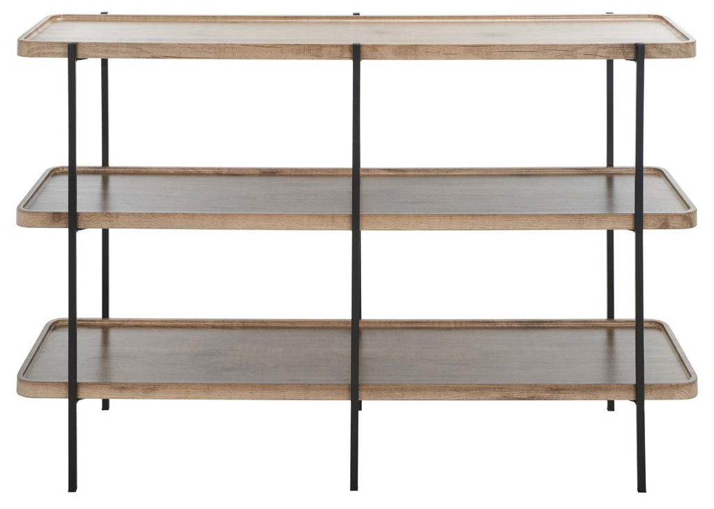 Safavieh Atwell 2 Shelf Console Table - Oak/Black