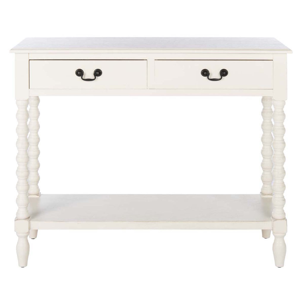 Safavieh Athena 2 Drawer Console Table-Distressed White