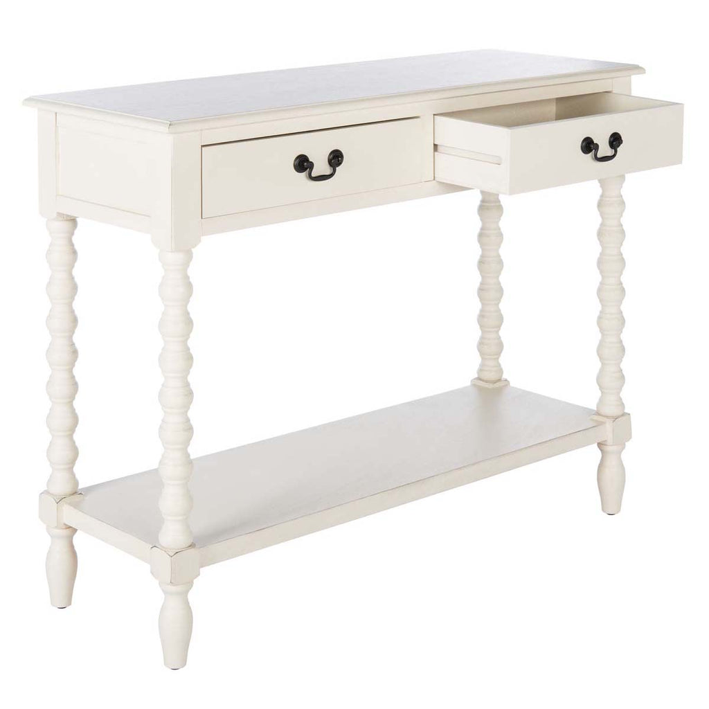 Safavieh Athena 2 Drawer Console Table-Distressed White