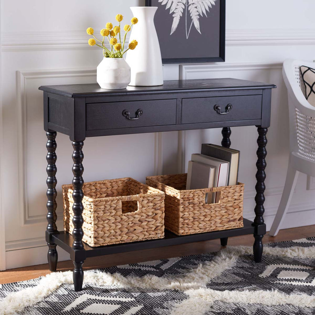 Safavieh Athena 2 Drawer Console Table-Black