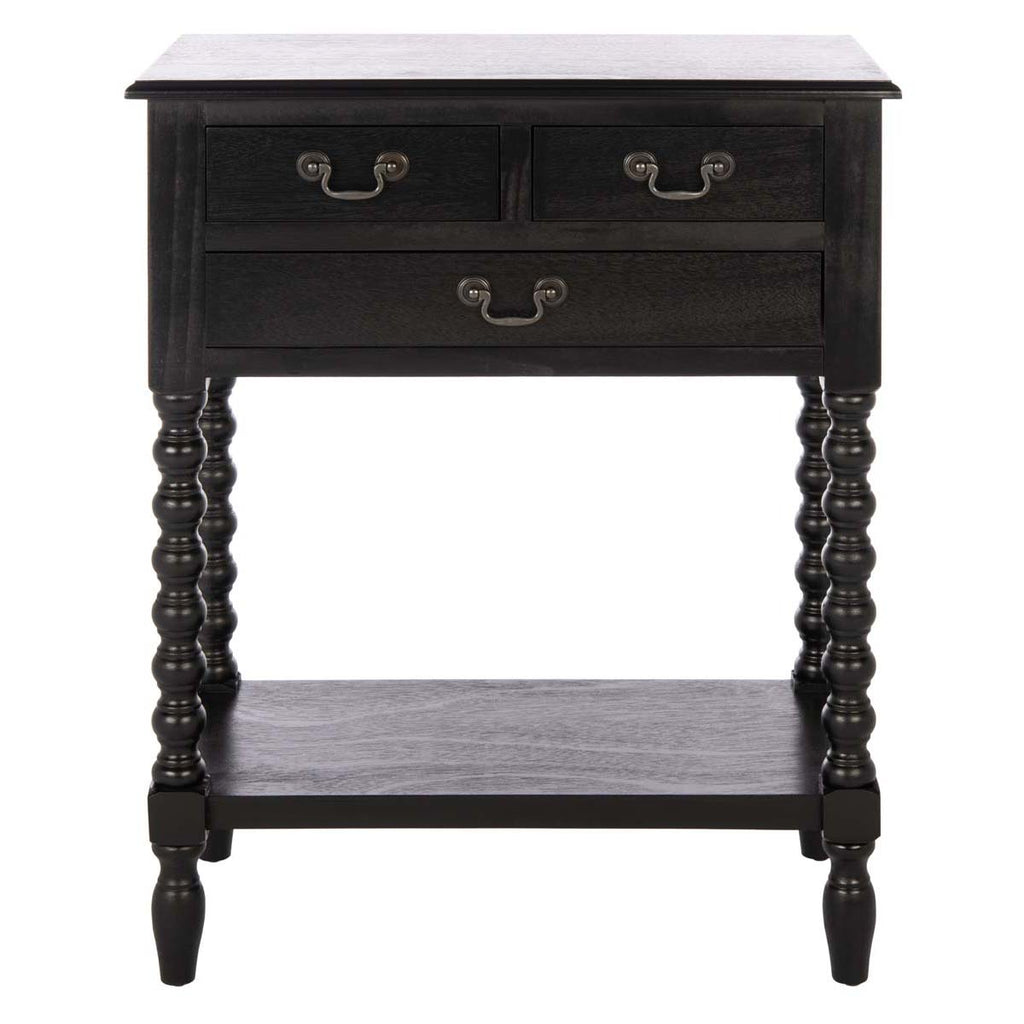 Safavieh Athena 3 Drawer Console Table-Black