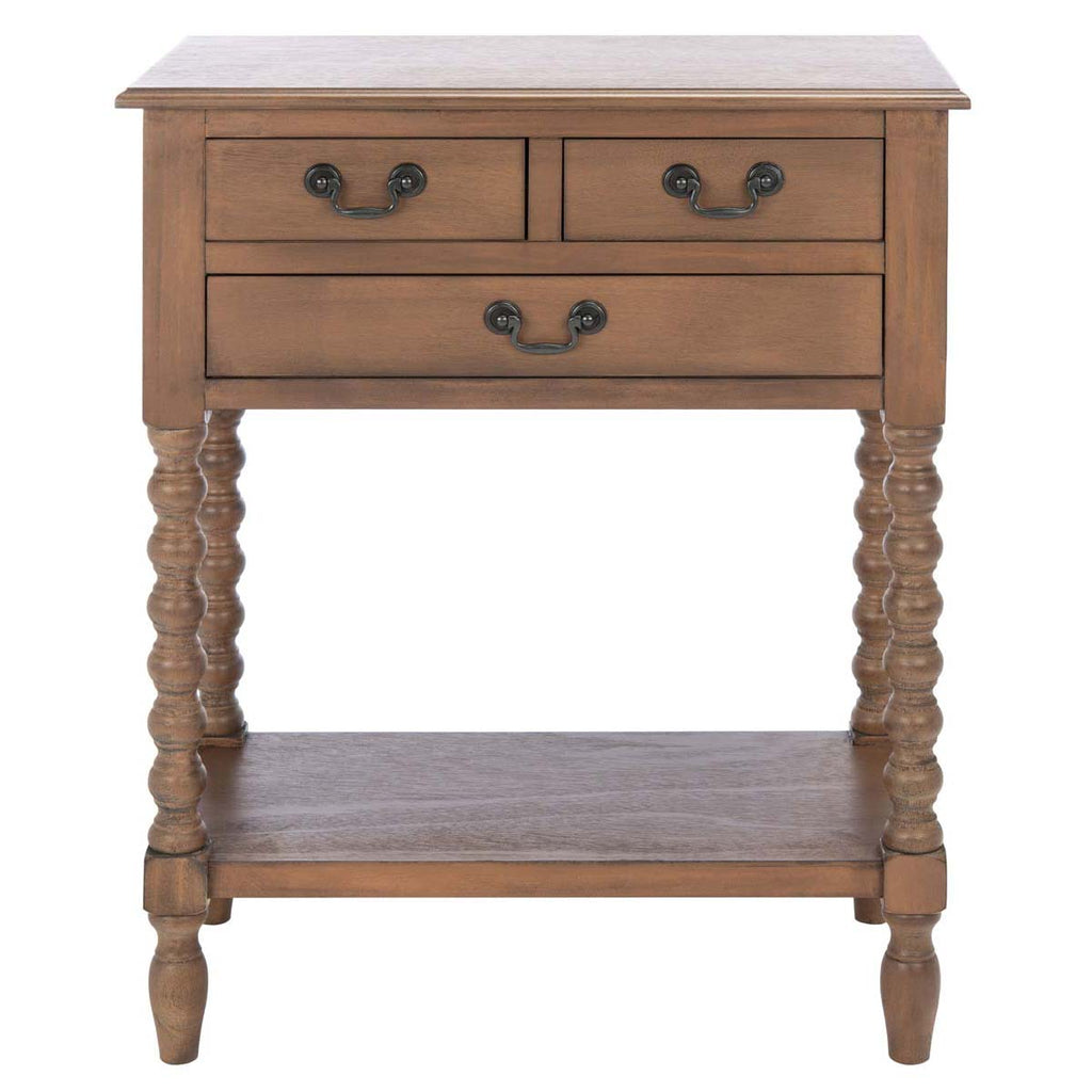 Safavieh Athena 3 Drawer Console Table-Brown