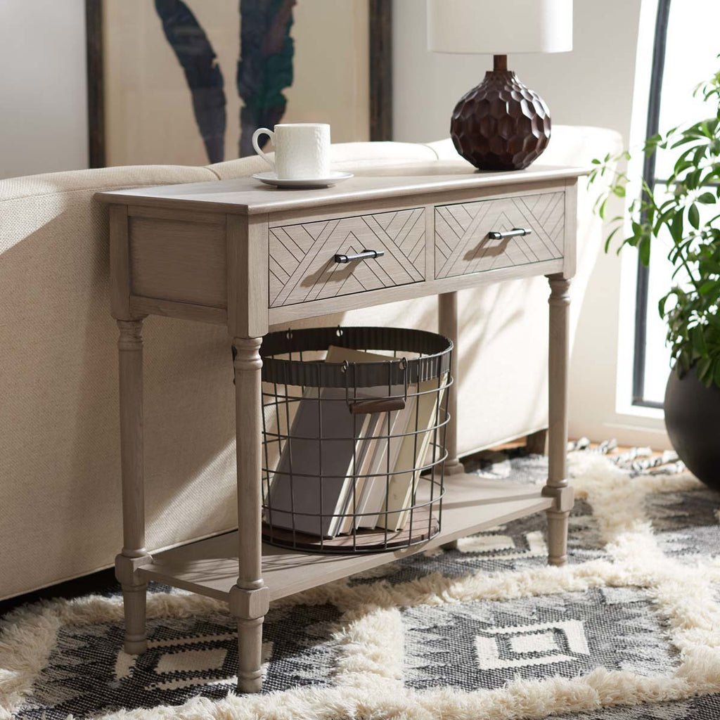 Safavieh Peyton 2 Drawer Console Table-Greige