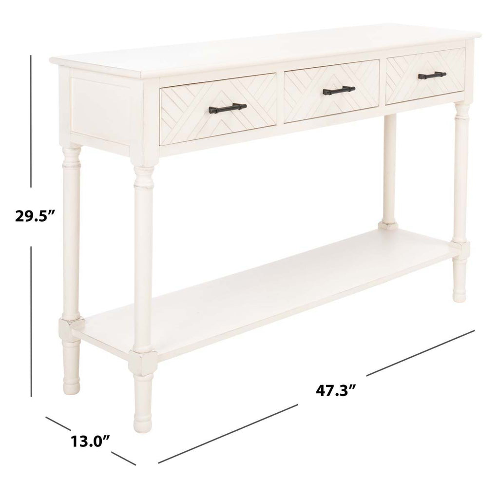 Safavieh Peyton 3 Drawer Console Table - Distressed White