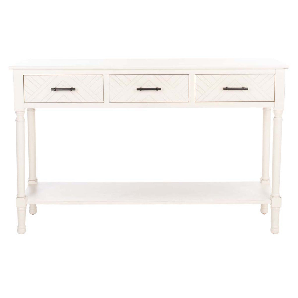 Safavieh Peyton 3 Drawer Console Table - Distressed White