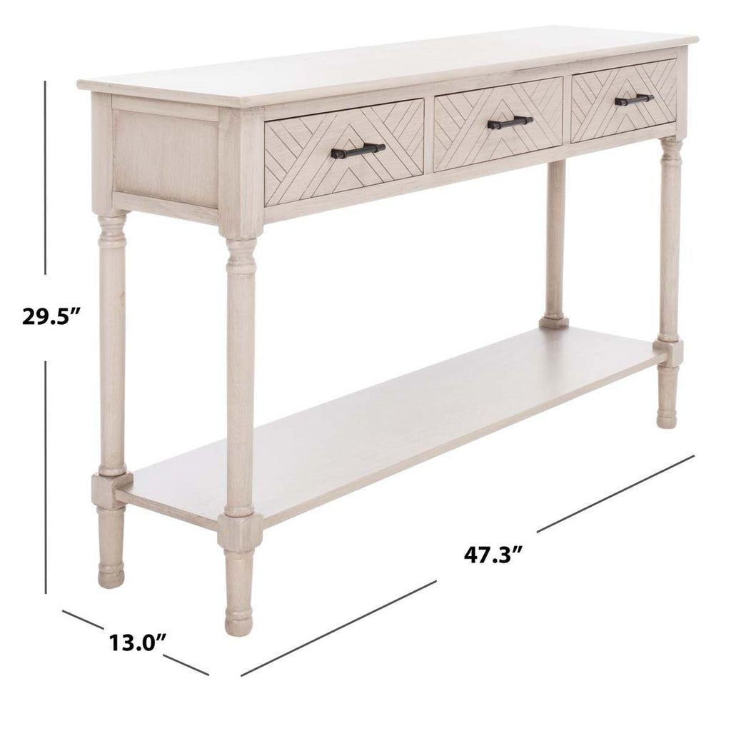 Safavieh Peyton 3 Drawer Console Table - Greige