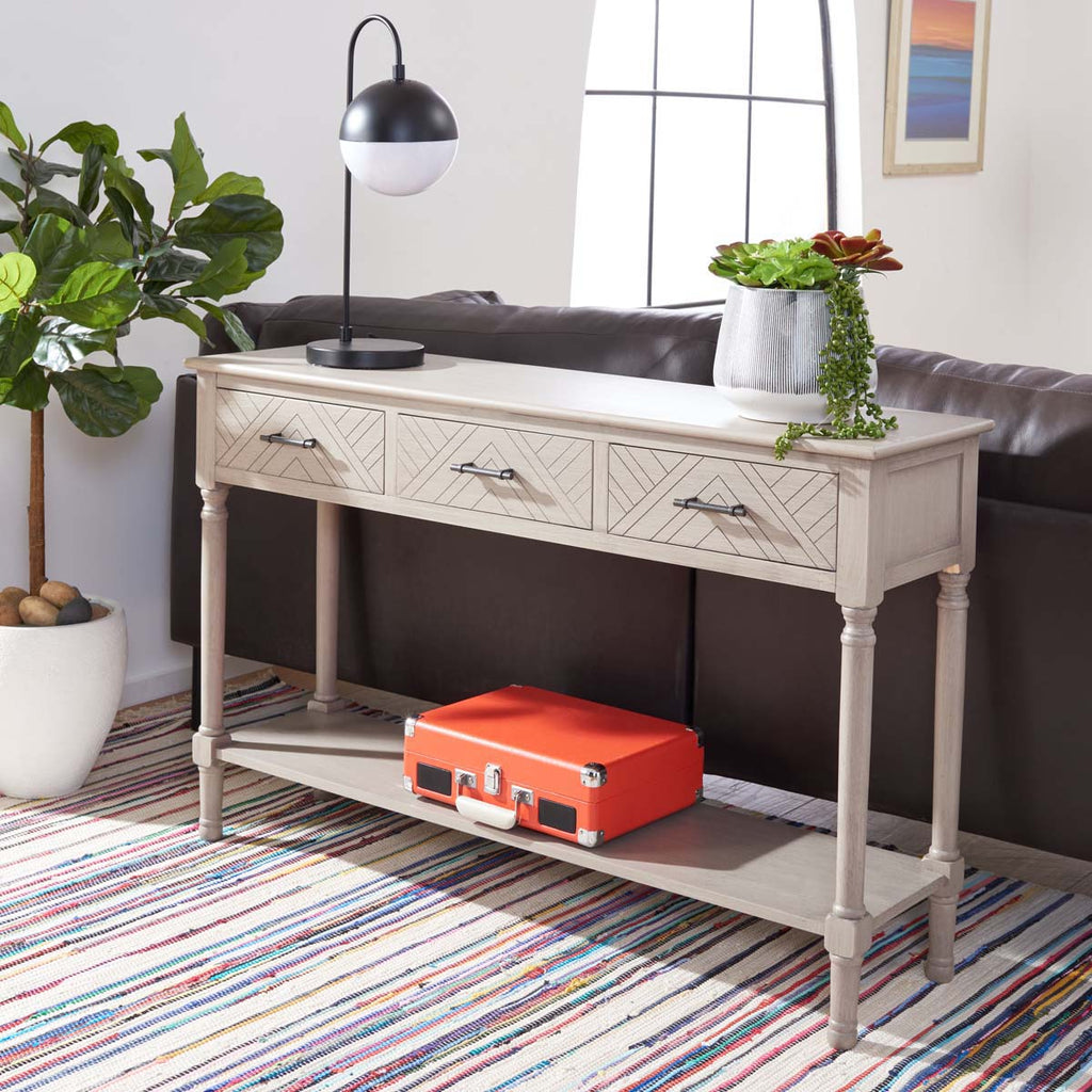 Safavieh Peyton 3 Drawer Console Table - Greige