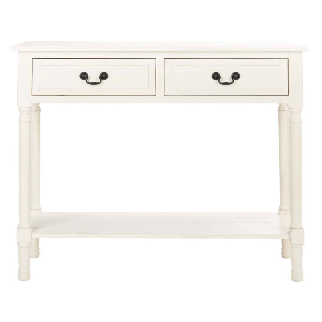 Safavieh Primrose 2 Drawer Console Table - Distrssed White