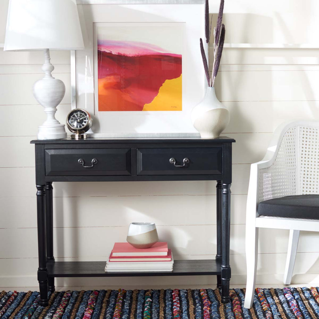 Safavieh Primrose 2 Drawer Console Table-Black