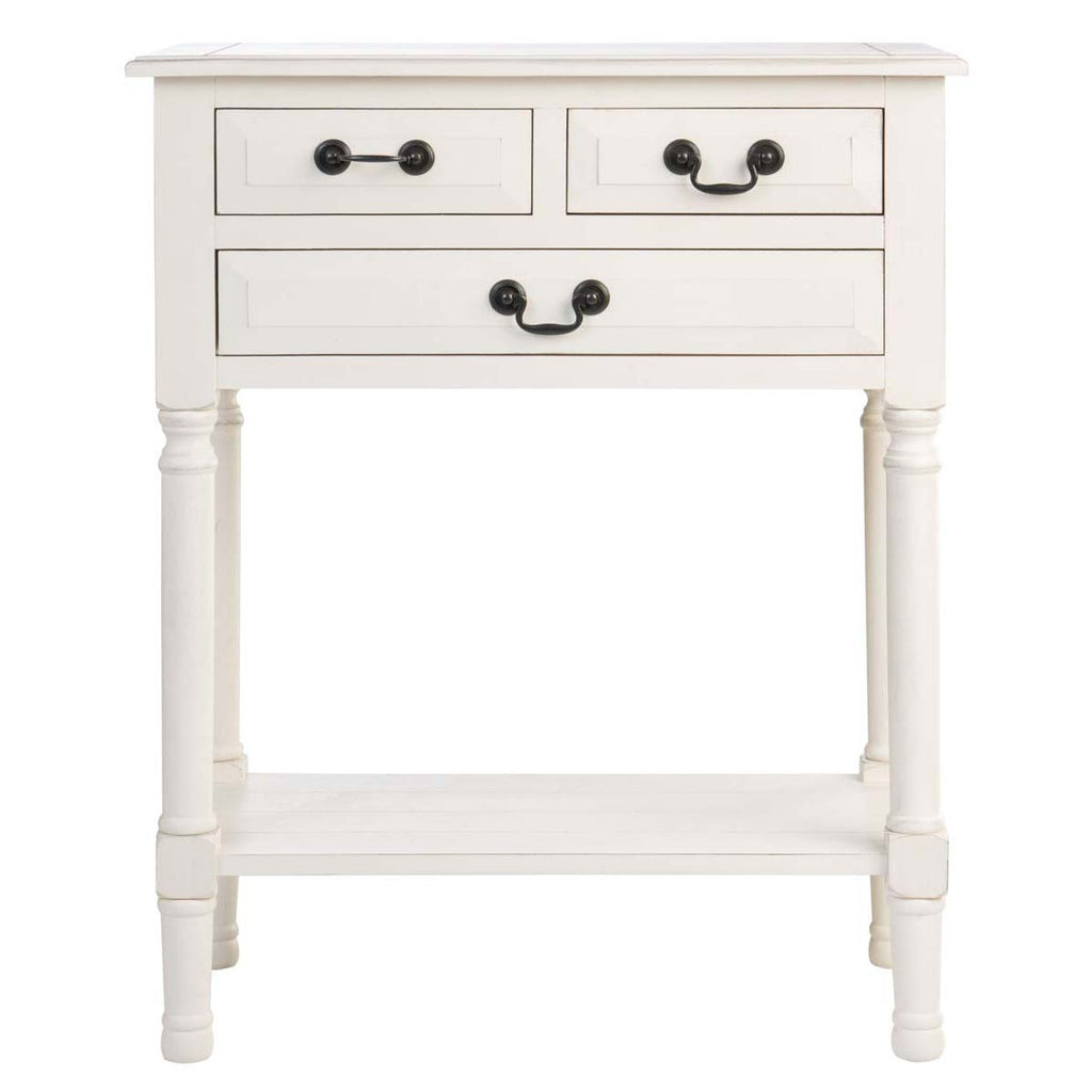 Safavieh Primrose 3 Drawer Console Table - Distrssed White