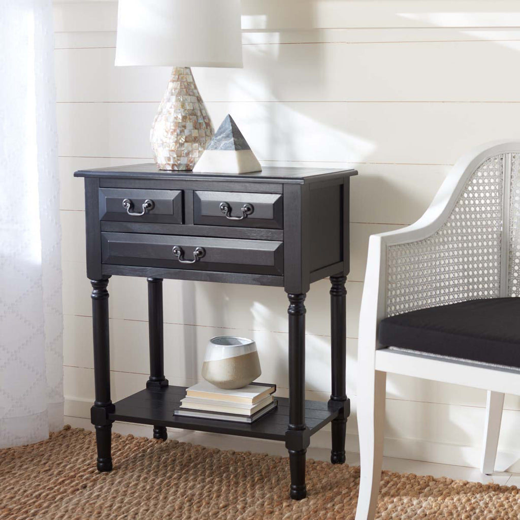 Safavieh Primrose 3 Drawer Console Table-Black