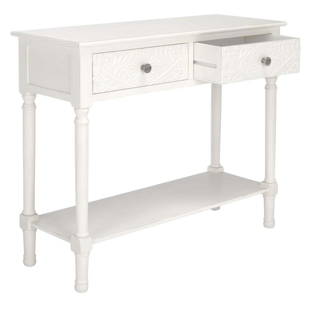 Safavieh Josie 2 Drawer Console Table -Distressed White