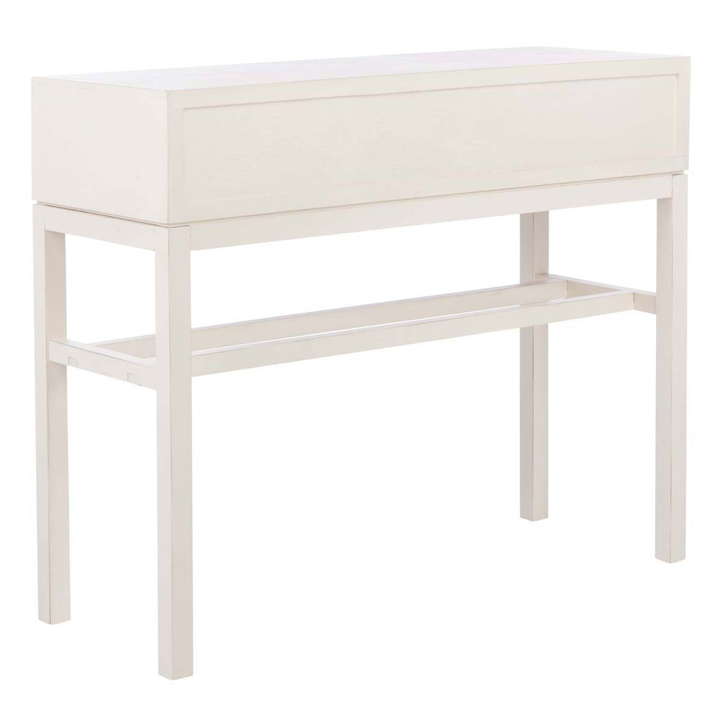 Safavieh Ajana 2 Drawer Console - Distressed White / Honey