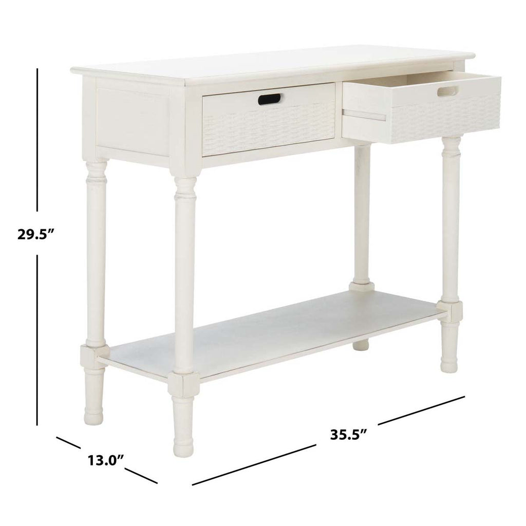 Safavieh Landers 2 Drawer Console-Distressed White