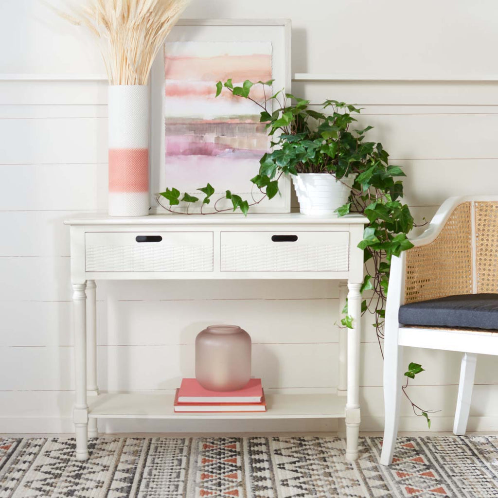 Safavieh Landers 2 Drawer Console-Distressed White