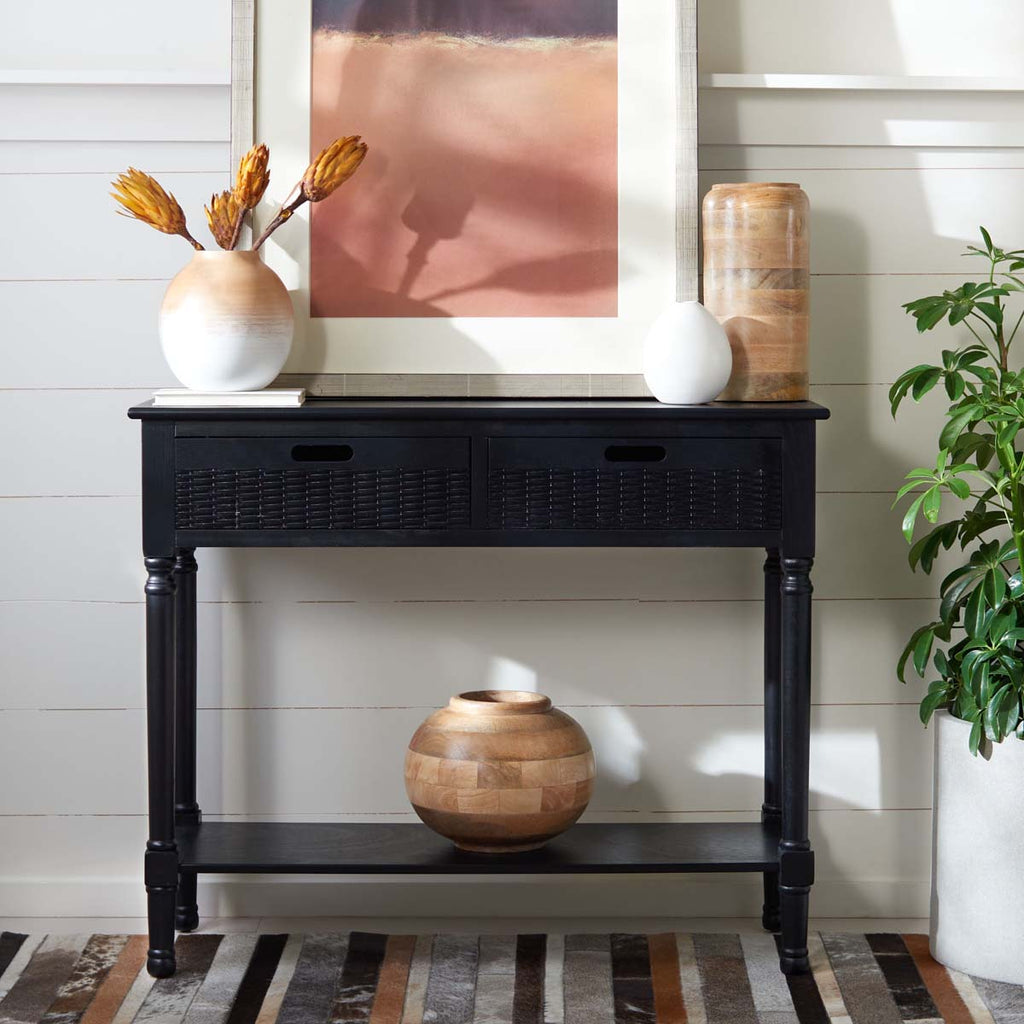 Safavieh Landers 2 Drawer Console-Black