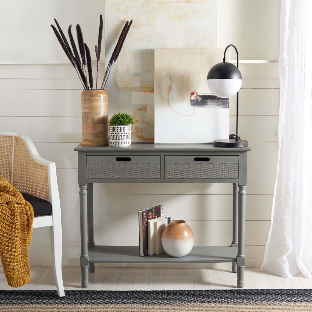 Safavieh Landers 2 Drawer Console-Distressed Grey