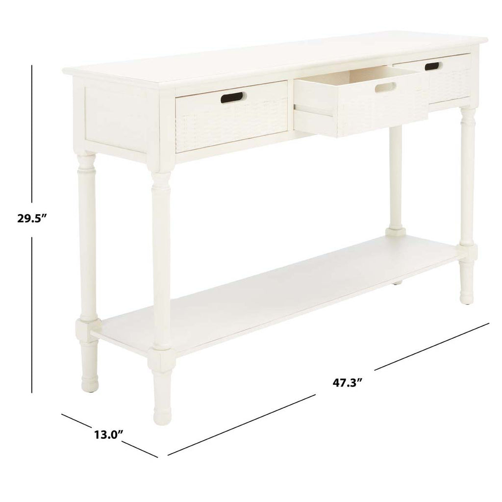 Safavieh Landers 3 Drawer Console-Distressed White