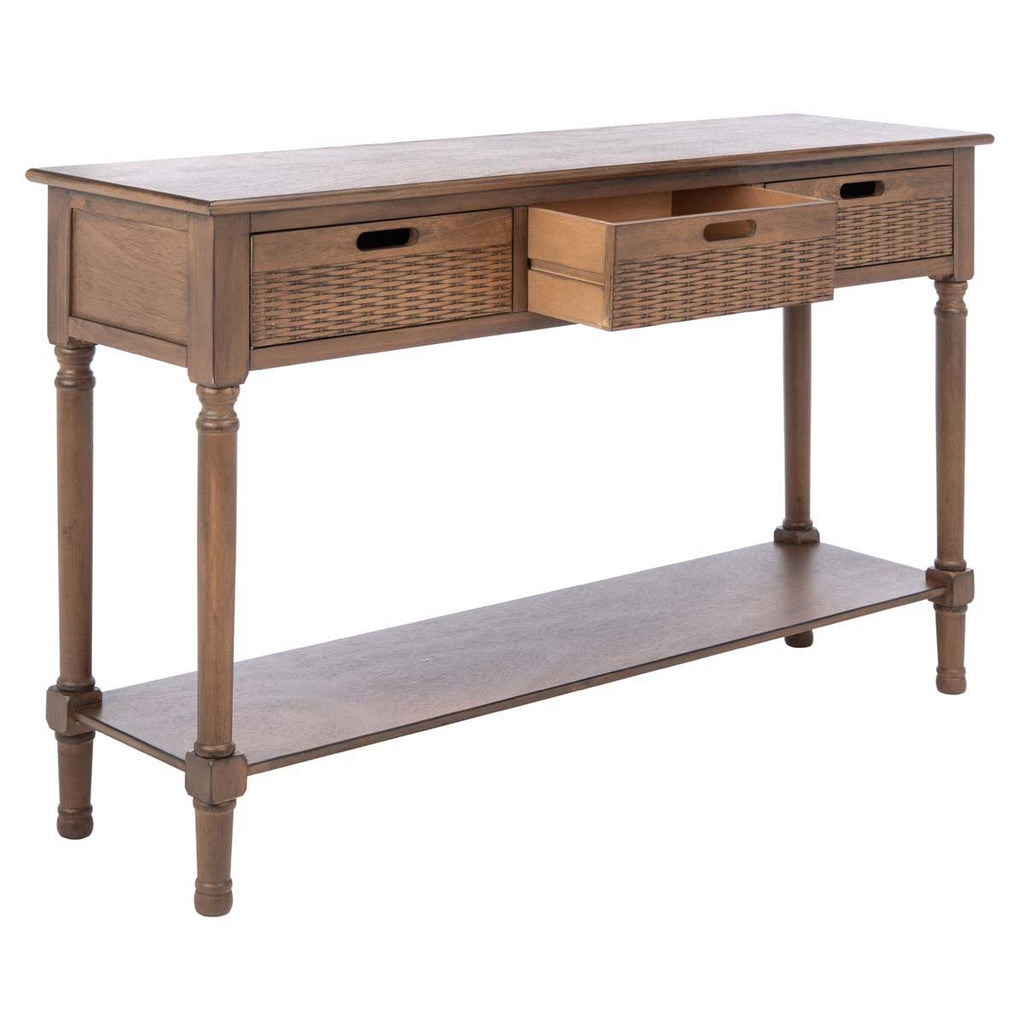 Safavieh Landers 3 Drawer Console-Brown