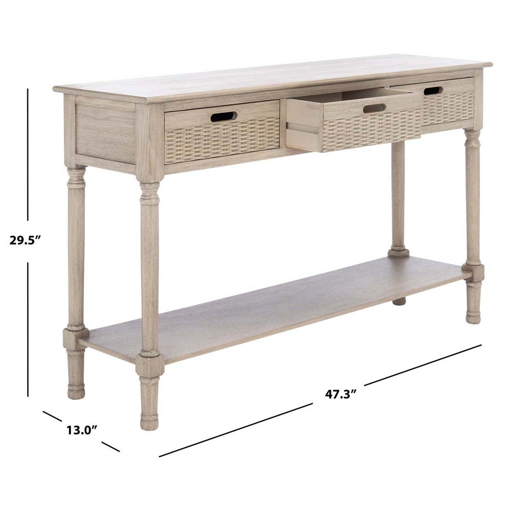 Safavieh Landers 3 Drawer Console-Greige