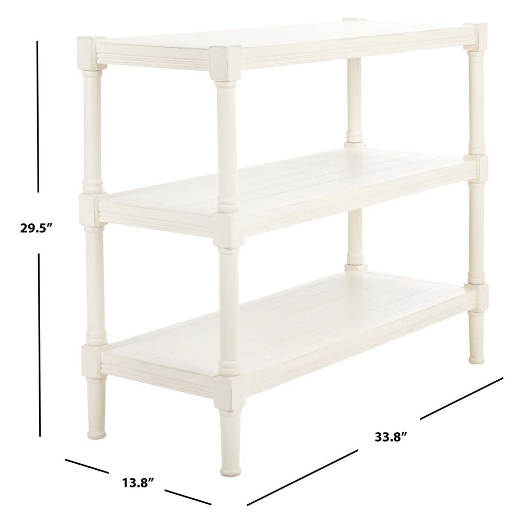 Safavieh Rafiki 3 Shelf Console - Distressed White