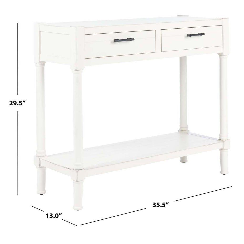 Safavieh Filbert 2 Drawer Console Table-Distressed White