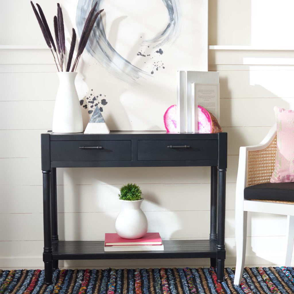 Safavieh Filbert 2 Drawer Console Table-Black