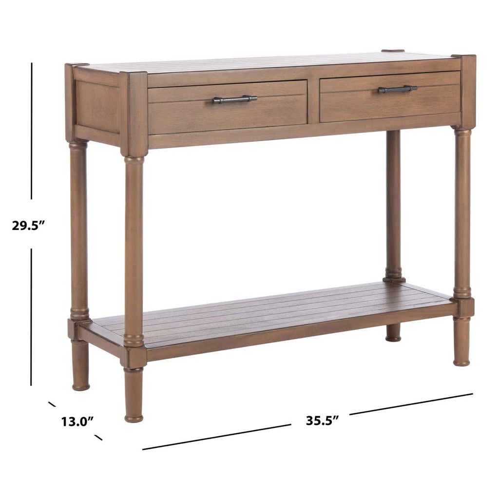 Safavieh Filbert 2 Drawer Console Table-Brown