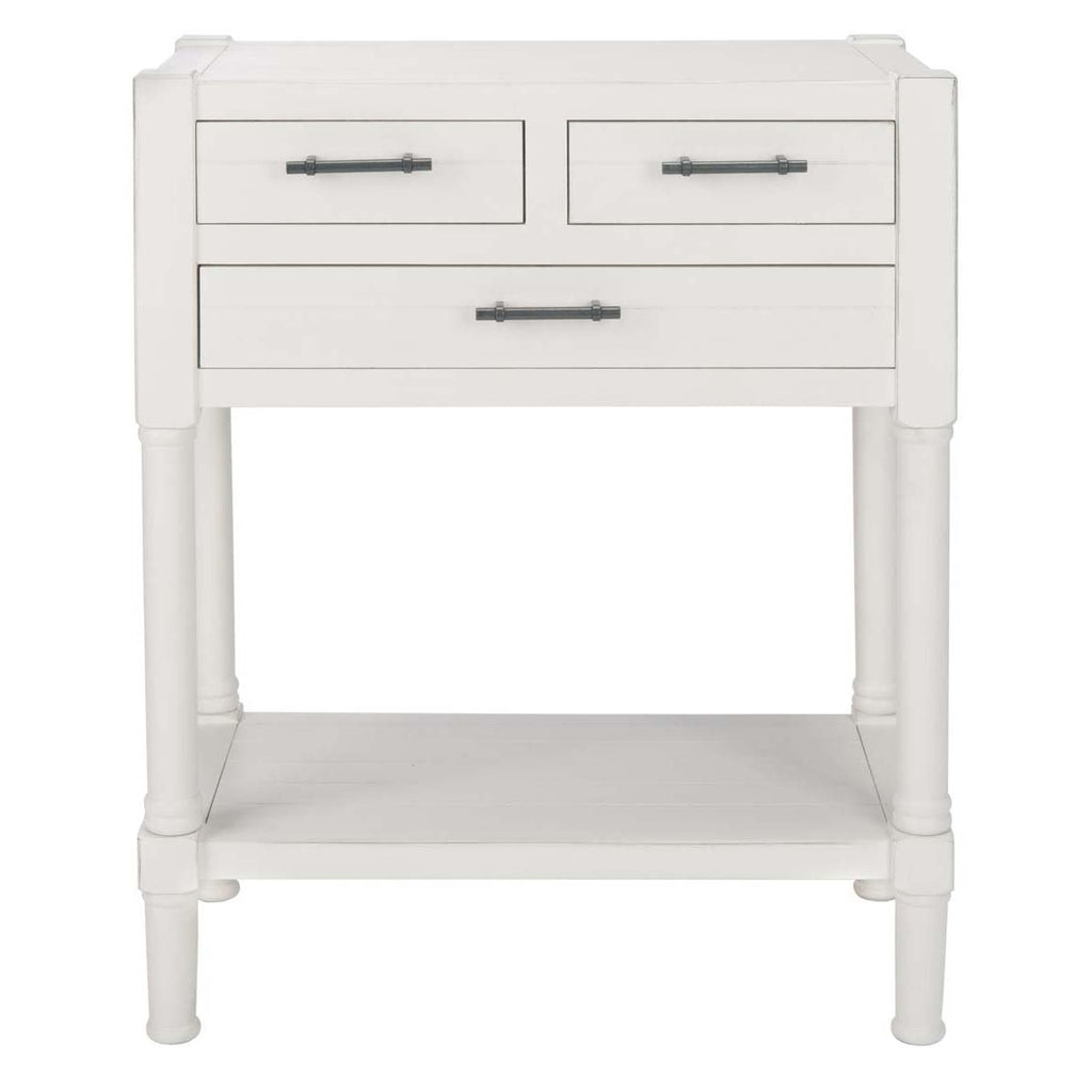 Safavieh Filbert 3 Drawer Console Table-Distressed White